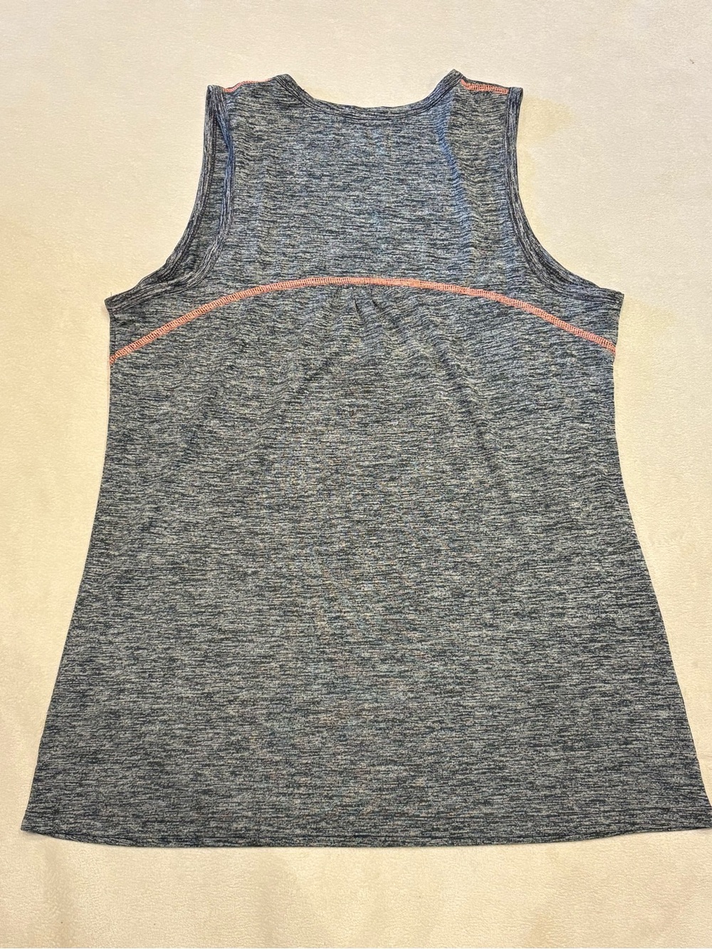 bcg Women's XL Activewear Sleeveless Tank Top Dark Gray Heather Orange Stitching - Picture 2 of 3
